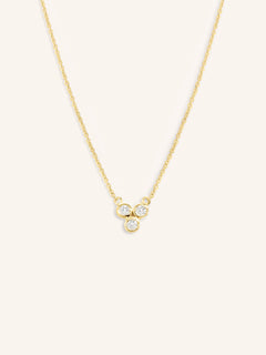 Paper Moon White Sapphire Trio Necklace