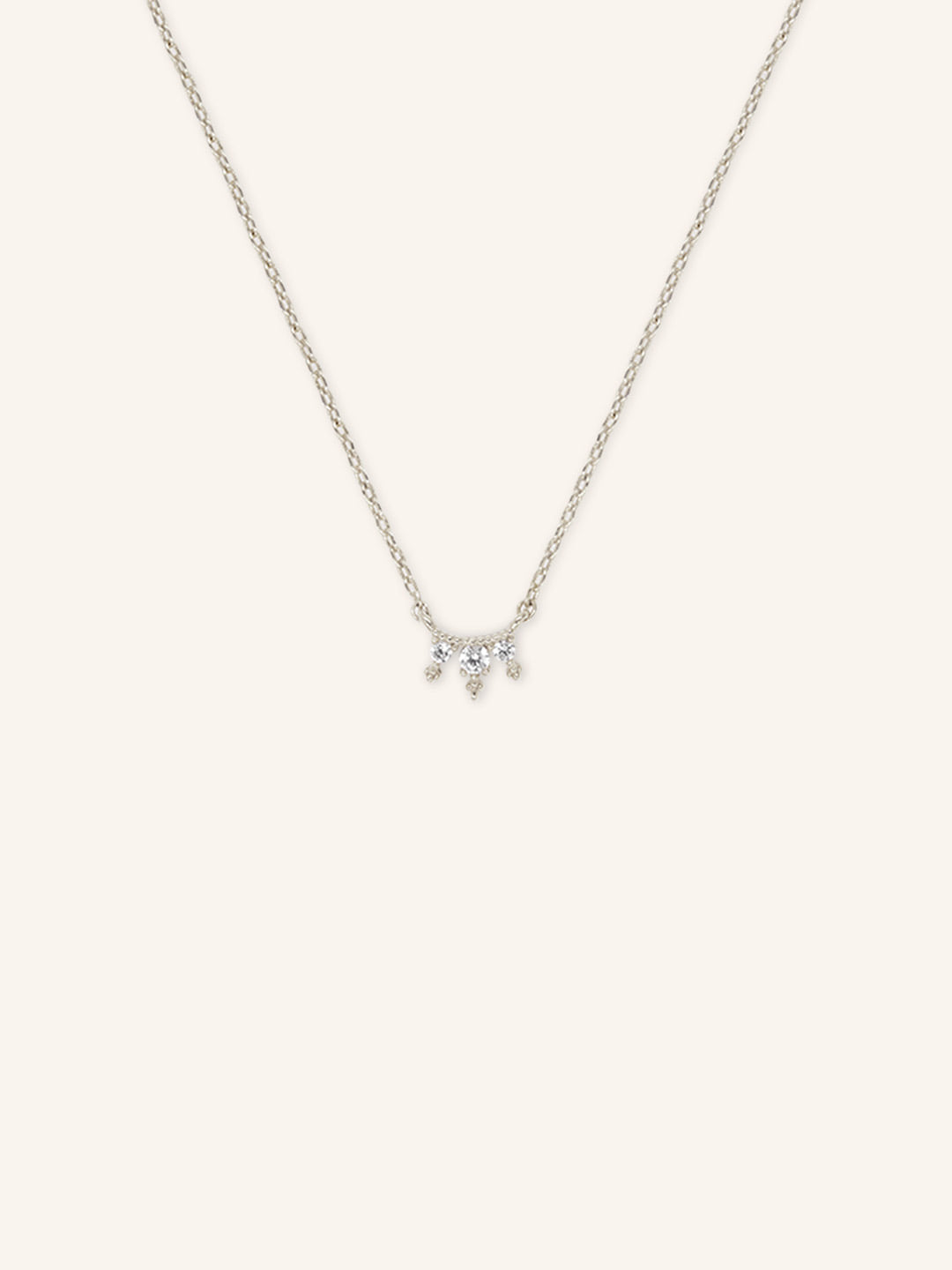 Morning Dew White Sapphire Necklace