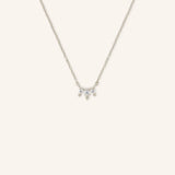 Morning Dew White Sapphire Necklace