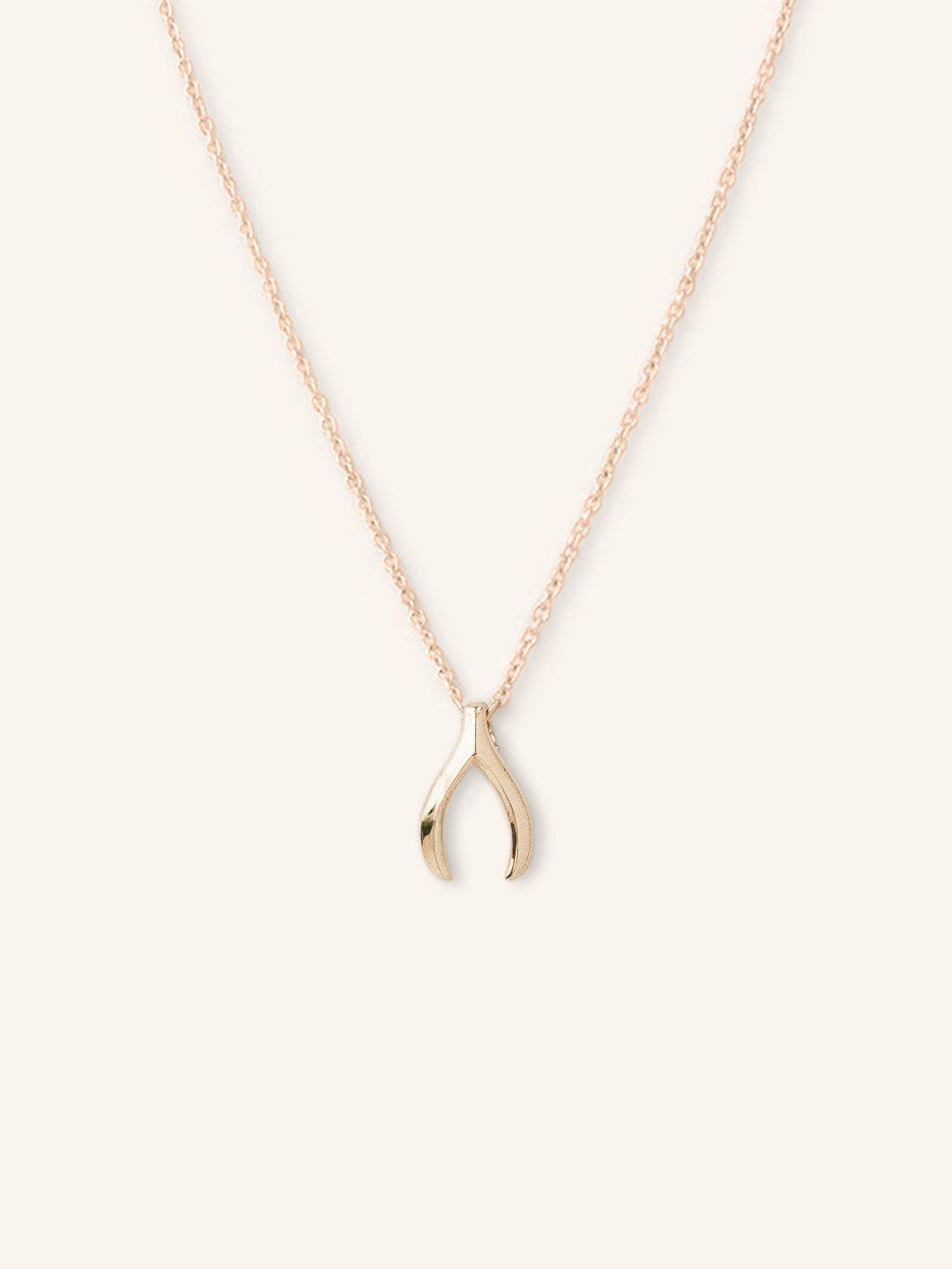 Lucky Wishbone Gold Necklace