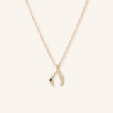 Lucky Wishbone Gold Necklace