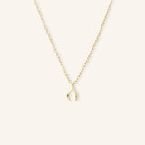 Lucky Wishbone Gold Necklace