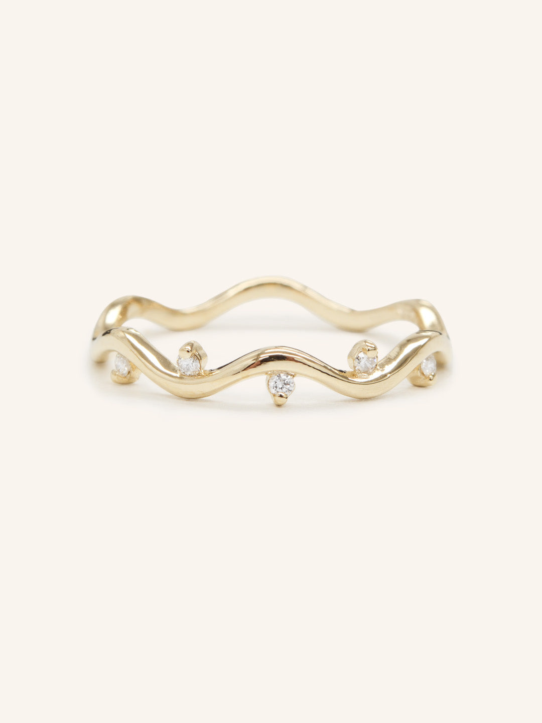 The Diamond Path Ring – A Gilded Leaf