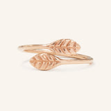 Just Like Fall Open Leaf Ring