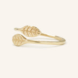 Just Like Fall Open Leaf Ring