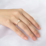 Oro Pearl Plain Solitaire Ring