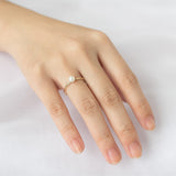 Oro Pearl Plain Solitaire Ring