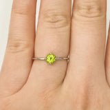 California Poppy Peridot Ring