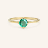 California Poppy Emerald Ring