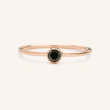 Butterum Round Black Diamond Ring