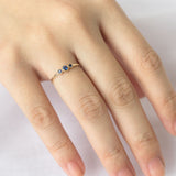 Sweet Pea Blue Sapphire Bezel Ring