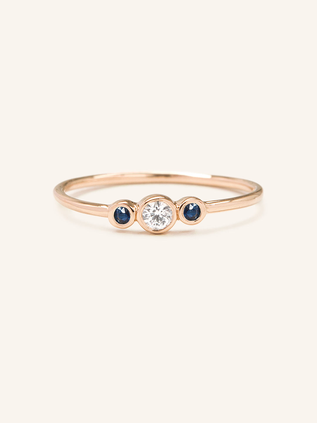 Sweet Pea Diamond Blue Sapphire Ring
