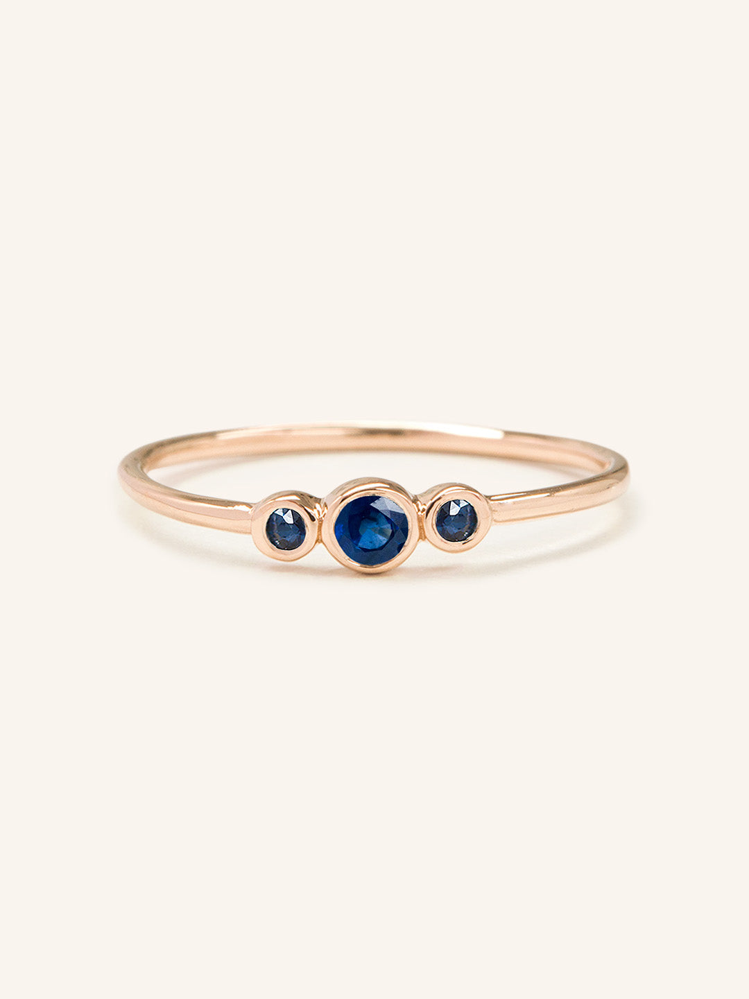 Sweet Pea Blue Sapphire Bezel Ring