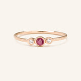 Sweet Pea Ruby Diamond Ring