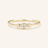 Sweet Pea White Sapphire Bezel Ring