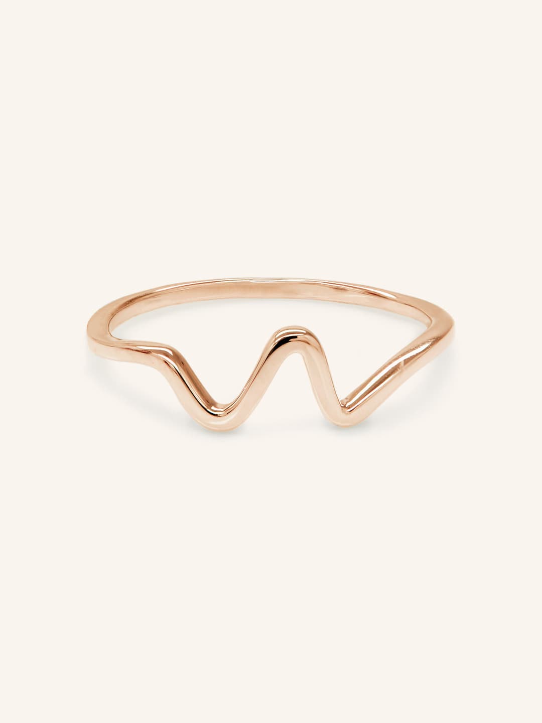 Gold Heartbeat Ring