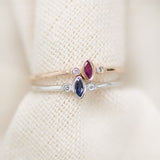 Fall Garden Blue Sapphire Diamond Ring