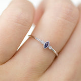 Fall Garden Blue Sapphire Diamond Ring