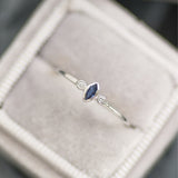 Fall Garden Blue Sapphire Diamond Ring