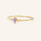 Fall Garden Amethyst Diamond Ring