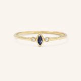 Fall Garden Blue Sapphire Diamond Ring