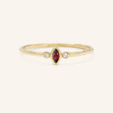 Fall Garden Garnet Diamond Ring