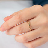 Double Wave Gold Ring