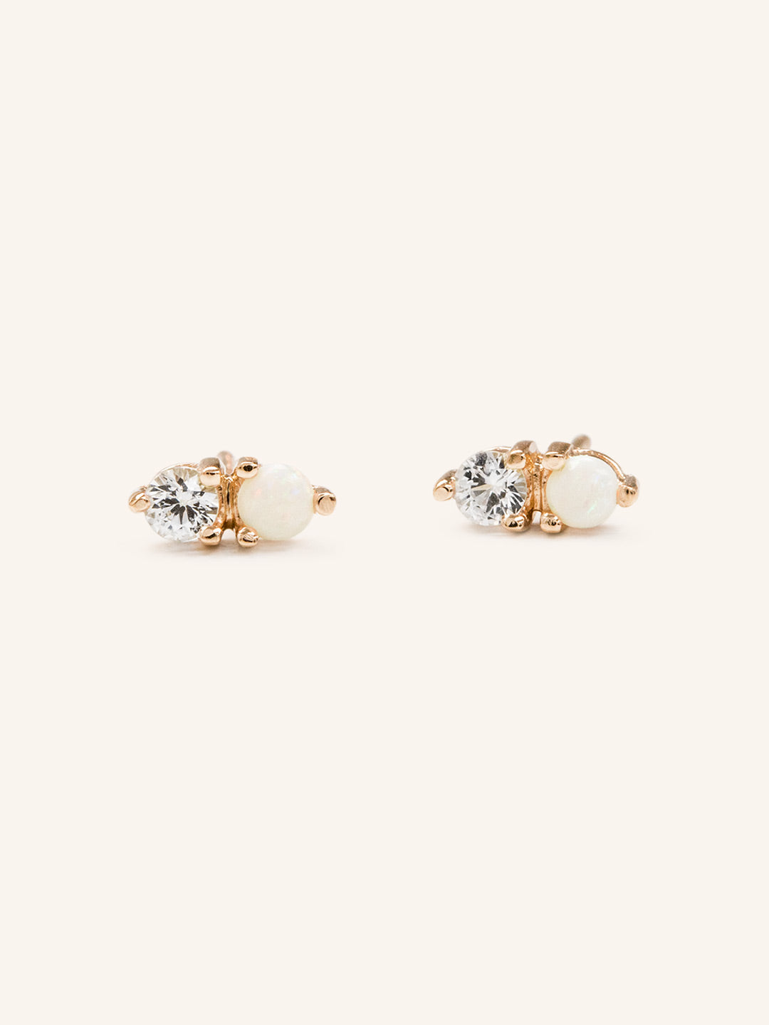 Sweet Clarity Opal Stud Earrings