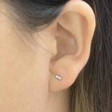 Tiny White Diamond Accent Stud Earrings