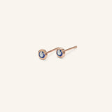 Early Bloom Blue Sapphire Earrings