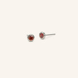 Early Bloom Red Garnet Earrings