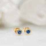 Early Bloom Blue Sapphire Earrings