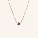 Fall into Autumn Blue Sapphire Necklace