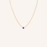 Fall into Autumn Blue Sapphire Necklace