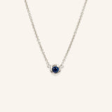 Fall into Autumn Blue Sapphire Necklace