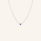 Fall into Autumn Blue Sapphire Necklace