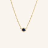 Fall into Autumn Blue Sapphire Necklace