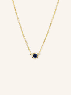Fall into Autumn Blue Sapphire Necklace
