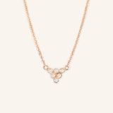 Warm Autumn Bezel Set Diamond Triangle Necklace