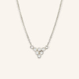 Warm Autumn Bezel Set Diamond Triangle Necklace