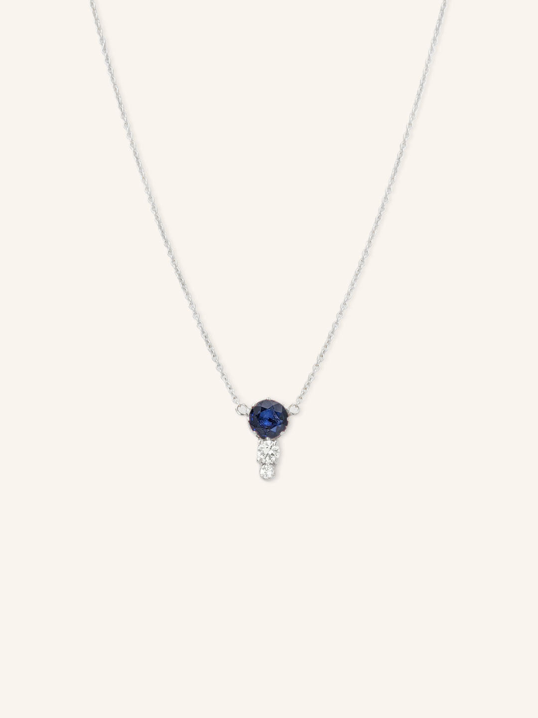 Blushing Rose Necklace - Blue Sapphire