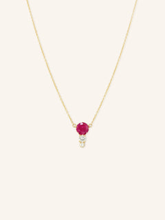 Blushing Rose Necklace - Ruby