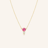 Blushing Rose Necklace - Pink Tourmaline