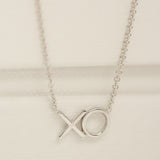 XO Hugs and Kissing Gold Necklace