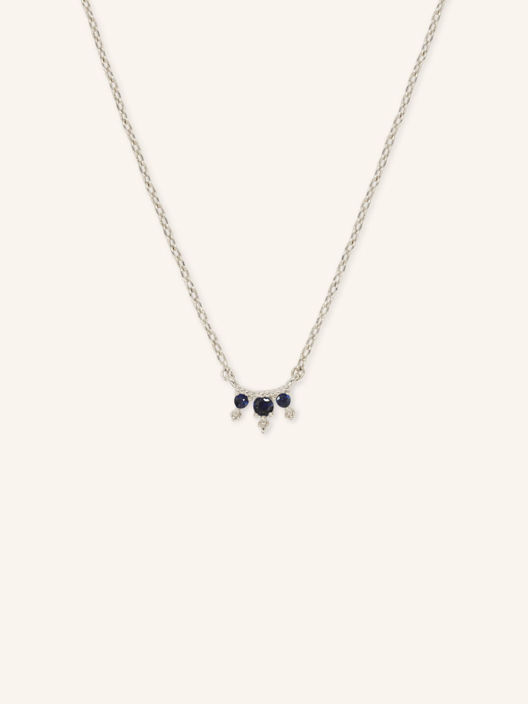 Morning Dew Blue Sapphire Necklace
