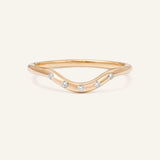 Sea Salt Five Diamond Curved Ring