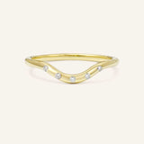 Sea Salt Five Diamond Curved Ring
