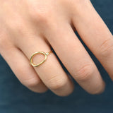 Organic Oval Open Ring