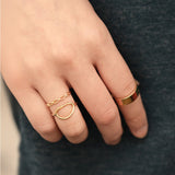 Organic Oval Open Ring