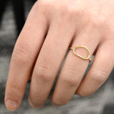 Organic Oval Open Ring